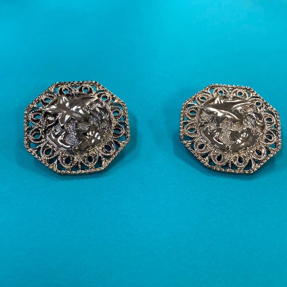 Vintage Barrera for Avon Falling Leaves Earrings